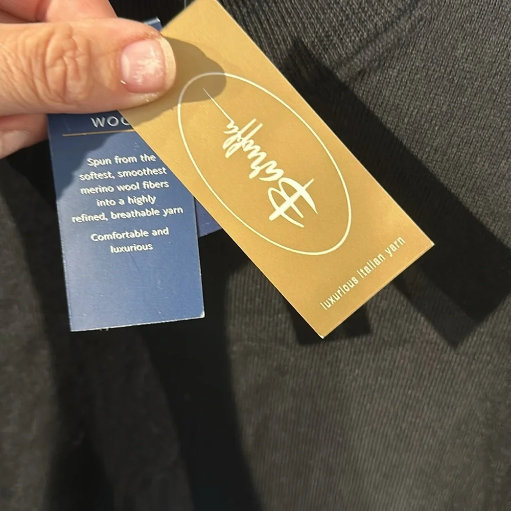 Club room 100% merino wool black turtle neck sweater